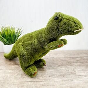 Vintage 1980 Dakin Green Dinosaur Plush Stuffed Animal 20" Plushie Rare
